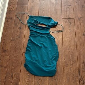 Windsor Teal Backless Dress